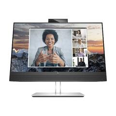 HP E24m G4 Conferencing - E-Series LED-skjerm - 23.8" - 1920 x 1080 Full HD (1080p) @ 75 Hz - IPS - 300 cd/m² - 1000:1 - 5 ms - HDMI, DisplayPort, USB-C - høyttalere - sølv (stativ), svart hode
