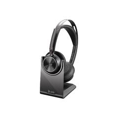 Poly Voyager Focus 2-M - Hodesett - on-ear Bluetooth - trådløs, kablet - aktiv støydemping - USB-C - svart - Certified for Microsoft Teams