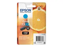 Epson 33XL - 8.9 ml - XL - cyan original - bl&#230;re med RF/lyd-alarm - blekkpatron - for Expression Home XP-635, 830; Expression Premium XP-530, 540, 630, 635, 640, 645, 830, 900