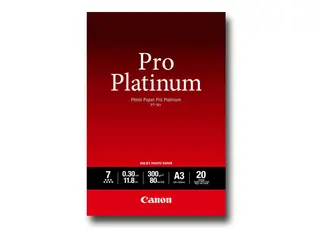 Canon Photo Paper Pro Platinum - A3 (297 x 420 mm) 300 g/m&#178; - 20 ark fotopapir - for PIXMA Pro9000, Pro9500