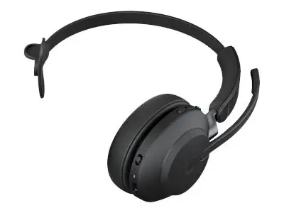 Jabra Evolve2 65 MS Mono - Hodesett on-ear - konvertibel - Bluetooth - tr&#229;dl&#248;s - USB-A - lydisolerende - svart - med ladestativ - Certified for Microsoft Teams