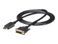 StarTech.com DisplayPort to DVI Cable - 6ft / 2m 1920 x 1200 - M/M – DP to DVI Adapter Cable – Passive DisplayPort Monitor Cable (DP2DVI2MM6) - Adapterkabel - DVI-D (hann) til DisplayPort (hann) - 1.8 m - svart