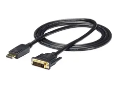 StarTech.com DisplayPort to DVI Cable 6ft / 2m - 1920 x 1200 - M/M – DP to DVI Adapter Cable – Passive DisplayPort Monitor Cable (DP2DVI2MM6) - Adapterkabel - DVI-D (hann) til DisplayPort (hann) - 1.8 m - svart