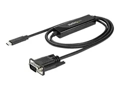 StarTech.com 6ft (2m) USB C to VGA Cable, 1920x1200/1080p USB Type C to VGA Video Active Adapter Cable, Thunderbolt 3 Compatible, Laptop to VGA Monitor/Projector, DP Alt Mode HBR2 Cable 2m USB-C Video Cable (CDP2VGAMM2MB) - Video- / USB-kabel - 24 pin USB-C (hann) til HD-15 (VGA) (hann) - 2 m - 1920 x 1200 (WUXGA)-st&#248;tte - svart - for P/N: TB4CDOCK