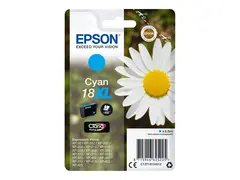 Epson 18XL - 6.6 ml - XL - cyan original - blekkpatron - for Expression Home XP-212, 215, 225, 312, 315, 322, 325, 412, 415, 422, 425