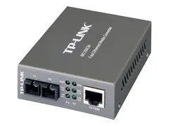 TP-Link MC100CM - Fibermedieomformer 100Mb LAN - 10Base-T, 100Base-FX, 100Base-TX - RJ-45 / SC flermodus - opp til 2 km - 1310 nm