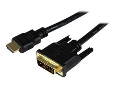 StarTech.com 1.5m HDMI to DVID Cable M/M Adapterkabel - DVI-D hann til HDMI hann - 1.5 m - skjermet - svart