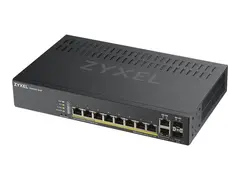 Zyxel GS1920-8HPv2 - Switch - smart - 8 x 10/100/1000 (PoE+) + 2 x kombo-Gigabit SFP stasjon&#230;r, veggmonterbar - PoE+ (130 W)