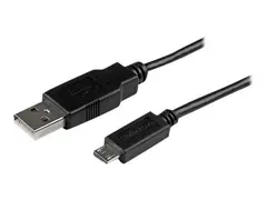 StarTech.com 1m Mobile Charge Sync USB to Slim Micro USB Cable M/M USB-kabel - Micro-USB type B (hann) til USB (hann) - USB 2.0 - 1 m - svart