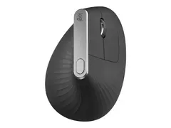 Logitech MX Vertical - Vertikal mus - ergonomisk optisk - 6 knapper - tr&#229;dl&#248;s, kablet - Bluetooth, 2.4 GHz - USB tr&#229;dl&#248;s mottaker - grafitt