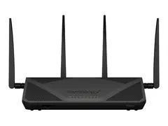 Synology RT2600ac - Tr&#229;dl&#248;s ruter 4-portssvitsj 1GbE - WAN-porter: 2 - Wi-Fi 5 - Dobbeltb&#229;nd