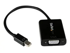 StarTech.com Mini DisplayPort to VGA Adapter DisplayPort 1.2 - 1080p - Thunderbolt to VGA Monitor Adapter - Mini DP to VGA (MDP2VGA2) - Video adapter - Mini DisplayPort (hann) til HD-15 (VGA) (hunn) - Displayport 1.2/Thunderbolt - 22 cm - aktiv, 1920 x 1200 (WUXGA)-st&#248;tte - svart