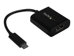 StarTech.com USB C to DisplayPort Adapter 4K 60Hz USB Type-C to DP 1.4 Monitor Video Converter (DP Alt Mode) - Thunderbolt 3 Compatible - DisplayPort-adapter - 24 pin USB-C (hann) til DisplayPort (hunn) - Thunderbolt 3 / DisplayPort 1.4 - 14 cm - 8 K 30 Hz (7680 x 4320) st&#248;tte, 4K 60Hz st&#248;tte - svart - for P/N: BNDTB10GI, BNDTB210GSFP, BNDTB410GSFP, BNDTB4M2E1, BNDTBUSB3142, TB4CDOCK