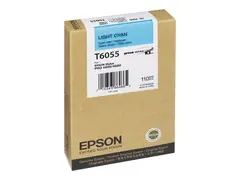 Epson T6055 - 110 ml - lys cyan original - blekkpatron - for Stylus Pro 4800, Pro 4880, Pro 4880 AGFA