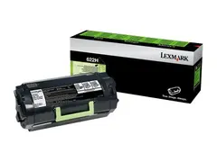 Lexmark 622H - H&#248;y ytelse - svart original - tonerpatron LCCP, LRP - for Lexmark MX710, MX711, MX810, MX811, MX812