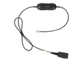 Jabra GN1216 - Hodetelefonkabel Quick Disconnect plugg til RJ-9 hann - 80 cm - for Avaya one-X Deskphone Edition 96XX; Jabra GN 2000, GN2000; BIZ 2400, 2400 3in1, GN2000