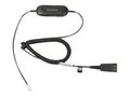 Jabra GN1200 CC - Hodetelefonkabel Quick Disconnect plugg til RJ-9 hann - 2 m - for Jabra GN 2100, GN 2200, GN 2250