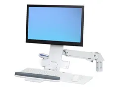 Ergotron StyleView Sit-Stand Combo - Monteringssett (leddarm, tastaturbakke) for LCD-skjerm / PC-utstyr - aluminium, kvalitetsplast - hvit - skjermst&#248;rrelse: inntil 24&quot; - veggmonterbar