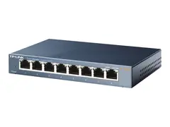 TP-Link TL-SG108 8-port Metal Gigabit Switch Switch - ikke-styrt - 8 x 10/100/1000 - stasjon&#230;r