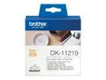 Brother DK-11219 - Svart p&#229; hvitt - Rull (1,2 cm) 1200 stk (1 rull(er) x 1200) merkelapper for Brother QL-1050, QL-1060, QL-500, QL-550, QL-560, QL-570, QL-580, QL-650, QL-700, QL-720