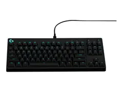 Logitech G Pro Mechanical Gaming Keyboard Tastatur - bakgrunnsbelyst - USB - Pan Nordic - tastsvitsj: GX Blue Clicky - svart