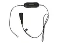 Jabra GN1216 - Hodetelefonkabel RJ-9 hann til Quick Disconnect hann - 2 m - for Avaya one-X Deskphone Edition 96XX; Jabra GN 2000, GN1900, GN2000; BIZ 2400 3in1, GN2000