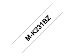 Brother M-K231BZ - Svart p&#229; hvitt - Rull (1,2 cm x 8 m) 1 kassett(er) merketape for P-Touch PT-55, PT-65, PT-75, PT-80, PT-85, PT-90, PT-BB4, PT-M95