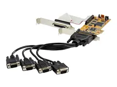 StarTech.com 8-Port PCI Express RS232 Serial Adapter Card, PCIe RS232 Serial Card, 16C1050 UART, Low Profile Serial DB9 Controller/Expansion Card, 15kV ESD Protection, Windows/Linux Full Profile Bracket Incl - Seriell adapter - PCIe lav profil - RS-232 x 8 - gul - TAA-samsvar