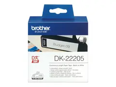 Brother DK-22205 - Svart p&#229; hvitt - Rull (6,2 cm x 30,5 m) termisk papir for Brother QL-1050, 1060, 1110, 500, 550, 560, 570, 580, 600, 650, 700, 710, 720, 820