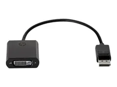 HP DisplayPort to DVI Adapter - DisplayPort-adapter DisplayPort (hann) til DVI-D (hunn) - svart - for ProBook 64X G4, 650 G4, 650 G5; ZBook 14 G2, 14u G4, 15 G2, 15u G2, 15u G3, 15u G4, 17 G3