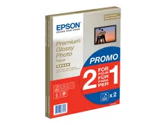 Epson Premium Glossy Photo Paper BOGOF Blank - A4 (210 x 297 mm) - 255 g/m&#178; - 15 ark fotopapir (en pakke 2) - for EcoTank ET-2650, 2750, 2751, 2756, 2850, 2851, 2856, 4750, 4850