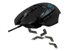 Logitech Gaming Mouse G502 (Hero) - Mus - optisk 11 knapper - tr&#229;dl&#248;s, kablet - 2.4 GHz - USB tr&#229;dl&#248;s mottaker