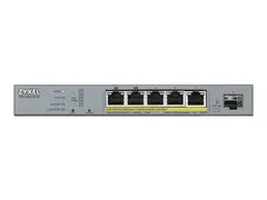 Zyxel GS1350-6HP - Switch - smart - 5 x 10/100/1000 (PoE+) + 1 x Gigabit SFP (opplink) stasjon&#230;r - PoE+ (60 W)