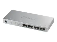 Zyxel GS1008HP - Switch - 8 x 10/100/1000 (PoE+) stasjon&#230;r, veggmonterbar - PoE+ (60 W)