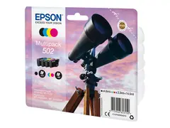 Epson 502 Multipack - 4-pack - svart, gul, cyan, magenta original - blister - blekkpatron - for Expression Home XP-5100, XP-5105, XP-5150, XP-5155; WorkForce WF-2860, WF-2865, WF-2885