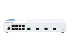 QNAP QSW-M408S - Switch - Styrt - 8 x 10/100/1000 + 4 x 10 Gigabit SFP+ stasjon&#230;r