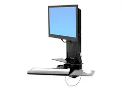 Ergotron StyleView Sit-Stand Vertical Lift, Patient Room monteringssett for LCD-skjerm / tastatur / mus / strekkodeskanner - svart