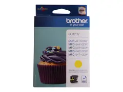 Brother LC123Y - H&#248;y ytelse - gul original - blekkpatron - for Brother DCP-J100, J105, J132, J152, J552, J752, MFC-J245, J470, J650, J6520, J6720, J6920