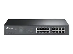 TP-Link TL-SG1016PE - Switch - smart - 8 x 10/100/1000 (PoE+) + 8 x 10/100/1000 stasjon&#230;r, rackmonterbar - PoE+ (110 W)