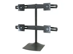 Ergotron DS100 Quad-Monitor Desk Stand Stativ - for 4 LCD-skjermer - aluminium, st&#229;l - svart - skjermst&#248;rrelse: inntil 24&quot; - skrivebord