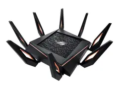 ASUS ROG Rapture GT-AX11000 - - tr&#229;dl&#248;s ruter 4-portssvitsj - 1GbE, 2.5GbE - WAN-porter: 2 - Wi-Fi 6 - Trippelb&#229;nd