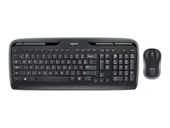 Logitech Wireless Combo MK330 - Tastatur- og mussett tr&#229;dl&#248;s - 2.4 GHz - US International - svart