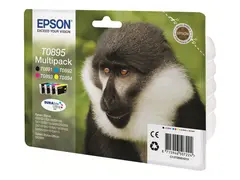 Epson T0895 Multipack - 4-pack - svart, gul, cyan, magenta original - bl&#230;re med RF/lyd-alarm - blekkpatron - for Stylus S21, SX100, SX105, SX115, SX215, SX218, SX400, SX405, SX415; Stylus Office BX300