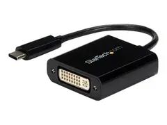 StarTech.com USB C to DVI Adapter Black - 1920x1200 - USB Type C Video Converter for Your DVI D Display / Monitor / Projector (CDP2DVI) - Video- / USB-adapter - 24 pin USB-C (hann) til DVI-I (hunn) - Thunderbolt 3 - 1920 x 1200 (WUXGA)-st&#248;tte - svart - for P/N: BNDTB10GI, BNDTB210GSFP, BNDTB410GSFP, BNDTB4M2E1, BNDTBUSB3142, TB4CDOCK