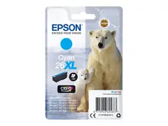 Epson 26XL - 8.7 ml - XL - cyan original - blister - blekkpatron - for Expression Premium XP-510, 520, 600, 605, 610, 615, 620, 625, 700, 710, 720, 800, 810, 820