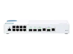 QNAP QSW-M408-2C - Switch - Styrt 2 x 10 Gigabit SFP+ + 2 x kombo 10 Gigabit SFP+ + 8 x 10/100/1000 - stasjon&#230;r