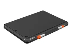 Logitech Slim Folio - Tastatur og folioveske tr&#229;dl&#248;s - Bluetooth - Pan Nordic - grafitt - for Apple 10.2-inch iPad (7. generasjon, 8. generasjon, 9. generasjon)