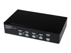 StarTech.com 4 Port High Resolution USB DVI Dual Link KVM Switch with Audio and USB 2.0 Hub (SV431DVIUAHR) KVM / lyd / USB-svitsj - 4 x KVM/lyd/USB - 1 lokalbruker - stasjon&#230;r - for P/N: DVID4N1USB10, DVID4N1USB15, DVID4N1USB6, SVA5N3NEUA, USBDVI4N1A10, USBDVI4N1A6