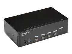 StarTech.com StarTech.com 4-Port Dual Monitor HDMI KVM Switch with Audio &amp; USB 3.0 hub 4K 30Hz - 4 PC Mac Computer KVM Switch Box for HDMI Display (SV431DHD4KU) - KVM / lyd / USB-svitsj - 4 x KVM/lyd/USB - rackmonterbar