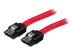 StarTech.com 18in Latching SATA Cable SATA cable - Serial ATA 150/300/600 - SATA (R) to SATA (R) - 1.5 ft - latched - red - LSATA18 - SATA-kabel - Serial ATA 150/300/600 - SATA (R) til SATA (R) - 46 cm - l&#229;st - r&#248;d - for P/N: 10P6G-PCIE-SATA-CARD, 2P6G-PCIE-SATA-CARD, 4P6G-PCIE-SATA-CARD, 6P6G-PCIE-SATA-CARD